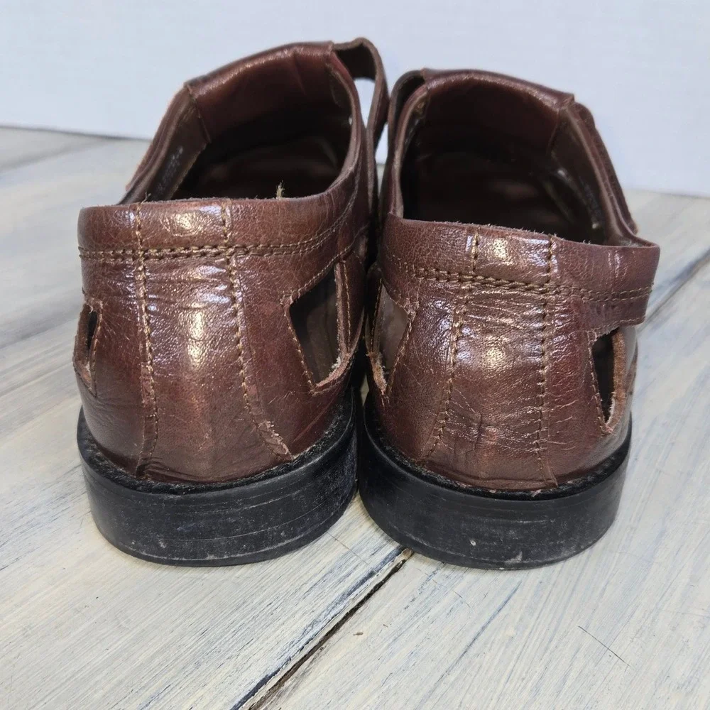 Stacy Adams Mens Brown Leather Gladiator Sandals Dress Shoes Size‎ 10